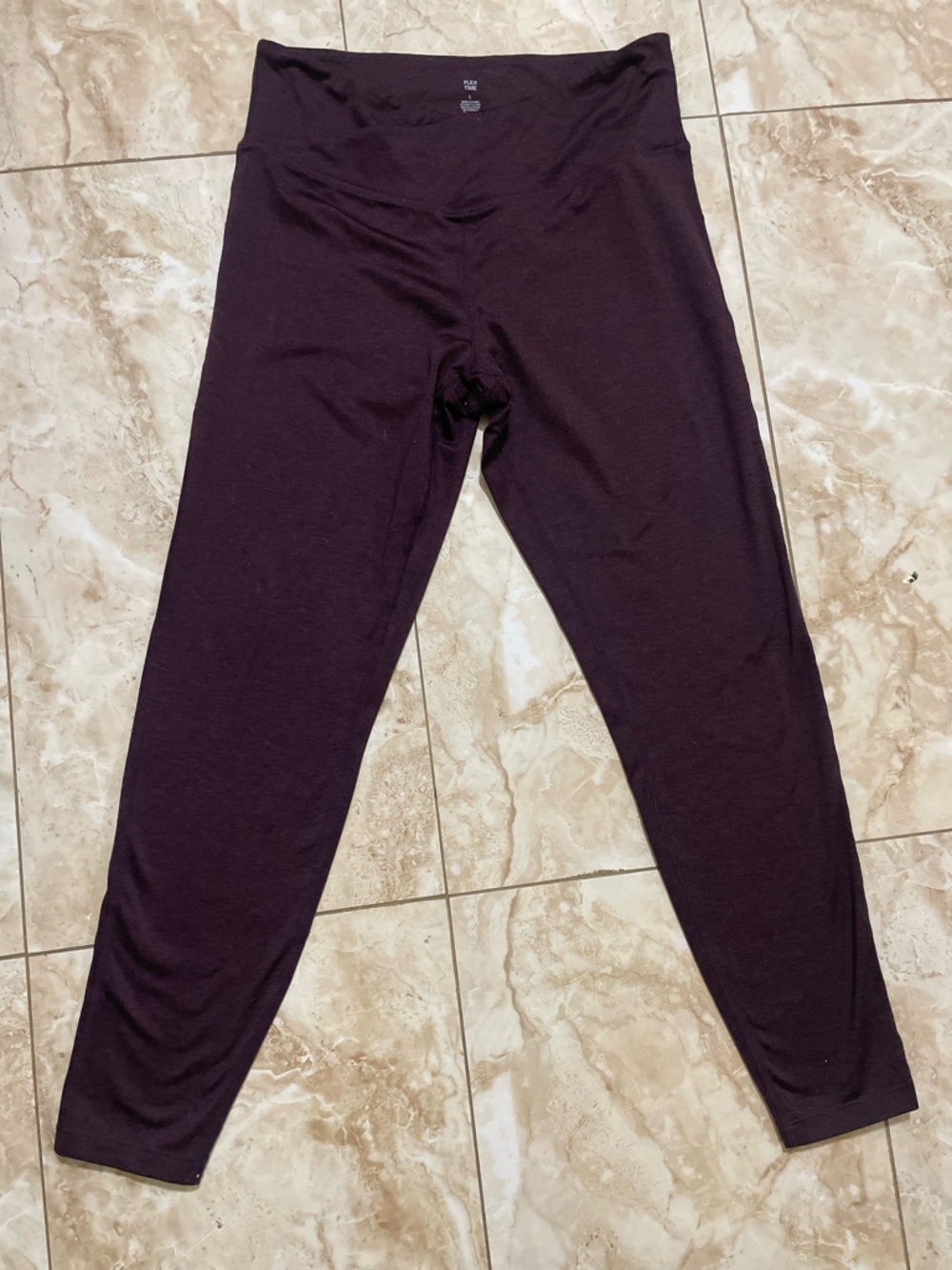 Women's High-Waist Leggings in Deep Plum